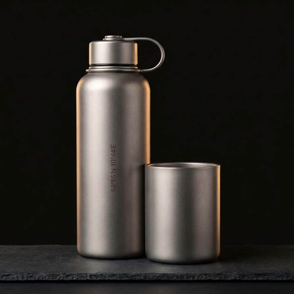 Titanium Flask + Mug Set